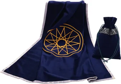 Productafbeelding van Tarot tafelkleed altaar waarzeggerij doek met - Pouch (Blauw)
