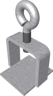 Produktbild von Schake Schilderklemme, verzinkt, ohne Ösen / Haken, für 40 x 40 mm / Ø 42 mm Schaftrohr