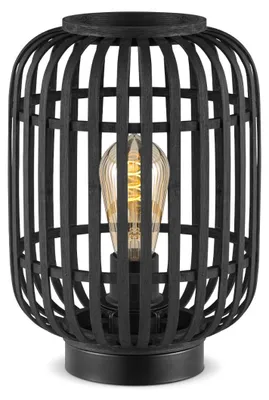 Produktbild von Home Sweet Home Bohemian Tischlampe mit Bambusschirm 21,5 x 21,5 x 30 cm