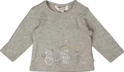 Productafbeelding van Kanz grijze blouse met lange mouwen voor baby's