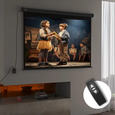 Produktbild von Sweiko Beamer-Leinwand, Projektionsleinwand, 84", 4:3, 171x130 cm, Schwarz
