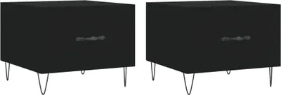 Obrázek produktu pro vidaXL Konferenční stolky 2 ks Černá 50x50x40 cm Dřevěný materiál