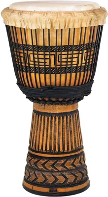 Obrázek produktu pro Terre Black Deepcarved Djembe 65cm Design 1 Mahogany 13" Djembe