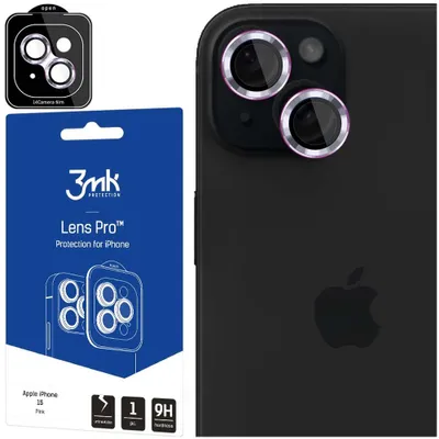 Produktbild von 3mk Hybridglas Lens Protection Pro für iPhone 15  Kamera Objektiv Kameralinse 0,04mm 9H