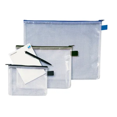 Produktbild von Rexel MeshBag Reissverschlusstasche A6, A6, PVC, Schwarz, Transparent, 170 mm, 7 mm, 16 g