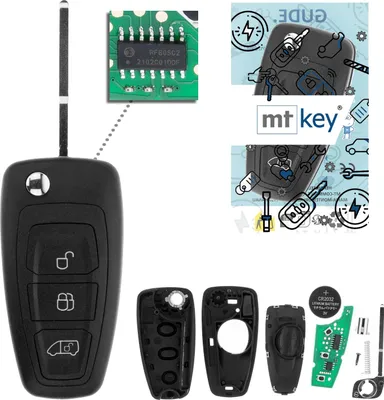 Produktbild von MT-KEY Funk Schlüssel 434MHZ kompatibel mit Ford Transit / Tourneo (vor Facelift) Connect II 13-16 Courier I 14-18 Custom I 12-17 Autoschlüssel