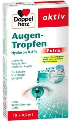 Produktbild von DOPPELHERZ Augen-Tropfen Hyaluron 0,4% Extra