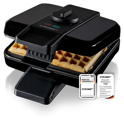 Produktbild von Cloer 1420, 2 Waffel(n), Rechteckig, Schwarz, Kunststoff, 1000 W, 220-240 V