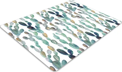 Produktbild von Stuhlunterlage Bürostuhlunterlage 120 cm x 90 cm Bodenmatte Bürostuhlunterlage - Kakteen