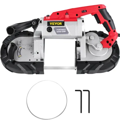 Obrázek produktu pro VEVOR pásová pila 12,7 cm velikost řezu 1100 W 2,9 A pásová pila na ocel, pila na kov 200 cm kabel 6 rychlostí pásová pila na kov, pásová pila pro náročné uživatele, pila na kov 55 × 17 × 29 cm
