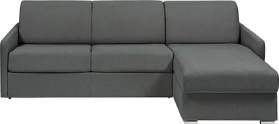 Zdjęcie produktu dla Narożnik z materacem - Narożnik do przewijania - Tkanina - Szary - Powierzchnia do leżenia 140 cm - Materac 22 cm z pianką z pamięcią kształtu - CALIFE