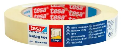 Productafbeelding van Afplaktape Tesa 50 m x 30 mm - geel - 51023 Professional