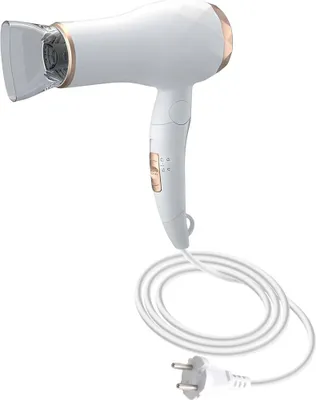 Image de Avizar, sèche-cheveux compact 850 W léger avec air chaud et froid, blanc