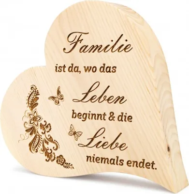 Produktbild von Zirbenherz Familie ist da...25cm