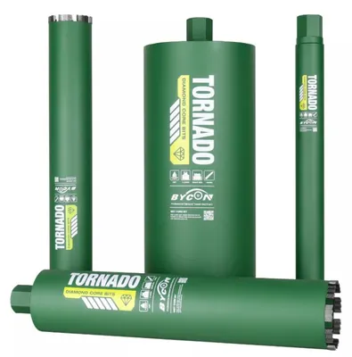 Produktbild von BYCON Tornado Diamant-Nassbohrkrone 107 mm, 1 1/4 Zoll UNC, 450 mm