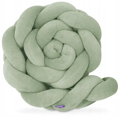 Produktbild von Bettumrandung Jukki geflochten Baumwolle Salbeigrün 200x18 cm