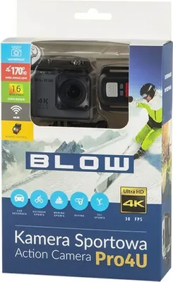 Imagen del producto de Cámara de acción BLOW 78-538#, 16 MP, 4K Ultra HD, CMOS, Wi-Fi, 58 g