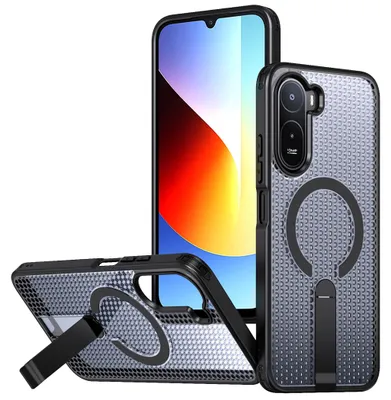 Image de Coque de protection magnétique avec support rabattable, en silicone pour Xiaomi Redmi A7 Pro 5G / 4G, en TPU et en plastique
