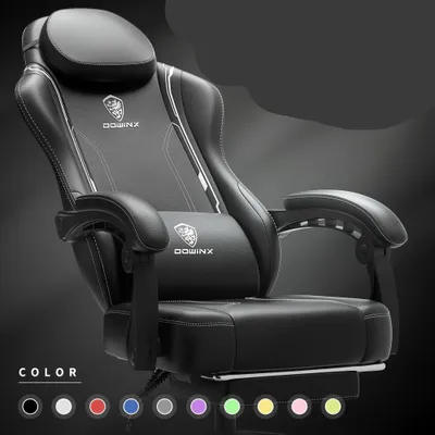 Zdjęcie produktu dla Krzesło gamingowe - Krzesło biurowe - Krzesło do gier - Krzesło do komputerowych gier - Ergonomiczne podparcie lędźwiowe