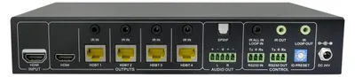 Obrázok produktu pre Vivolink VLHDBSP1X4V2, HDMI, HDMI, 3840 x 2160 px, Čierna, Kov, 4K Ultra HD