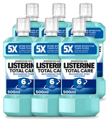 Produktbild von 6 x Listerine Total Care Zahnsteinschutz Mundspülung - 500 ml - Vorteilspackung - 6 Stücke