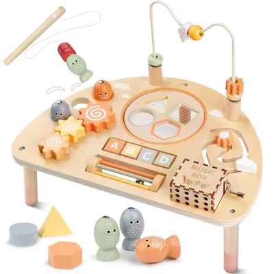 Productafbeelding van Speltafel - Activiteitentafel voor kinderen - Montessori speelgoed - Kinderspeelgoed - Activiteitenspeelgoed voor baby's - Geschikt voor kinderen van 2-5 jaar