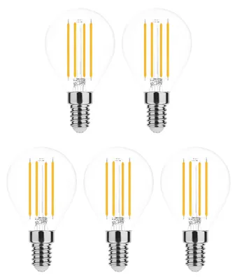 Produktbild von Modee E14 LED Filamentlampe P45 4W 470lm 2700K Warmweiß 5 Stück