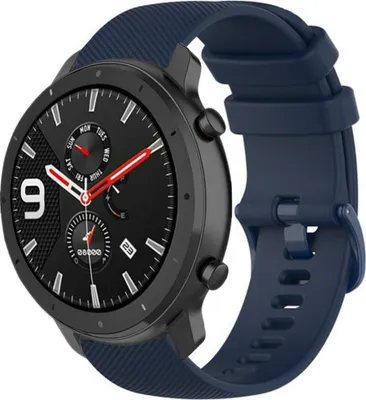 Produktbild von Strap-it Xiaomi Amazfit GTR Luxus-Silikonarmband (Dunkelblau)