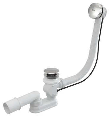 Produktbild von Alcadrain Badewanne Ab- und Überlaufgarnitur Automat, Metall 120 cm