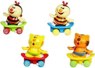 Zdjęcie produktu dla Mieszanka zwierząt na deskorolce (zabawka)