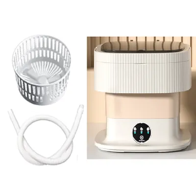 Produktbild von Wäscheschleuder 10L Klappwaschmaschine mit Ablaufkorb,Für Babykleidung,Unterwäsche