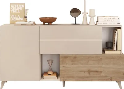 Produktbild von CALICOSY - Sideboard 2 Türen, 2 Schubladen, 2 offene Fächer und 2 Regale B181 cm - MALA
