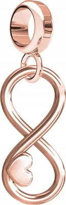 Obrázok produktu pre Pozlátené prívesky so symbolom nekonečna Infinity Heart SILVER 925