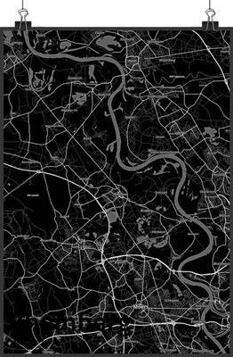 Produktbild von Mr. & Mrs. Panda Bild Rheinberg DIN A4 - Geschenk, Stadt Dorf Karte Landkarte Map Stadtplan, wanddeko, Posterdruck, Wandbild, Kunstdruck, Plakat