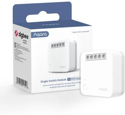 Produktbild von Aqara Einzelschalter Unterputz Modul T1, mit Neutralleiter, ZigBee