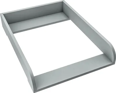 Produktbild von regalik Wickelaufsatz für Kullen von IKEA, Wickeltischaufsatz für 40 cm Kommoden, Abnehmbar Wickelkommode aufsatz, Abgerundeten Frontplatten, Aschgrau, 72cm x 54cm