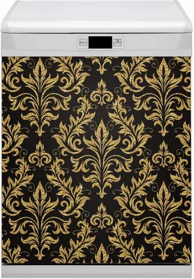 Produktbild von Dekorative Magnetmatte Küche Geschirrspüle 60x70 cm  Magnet für Spülmaschine  - Goldverzierung