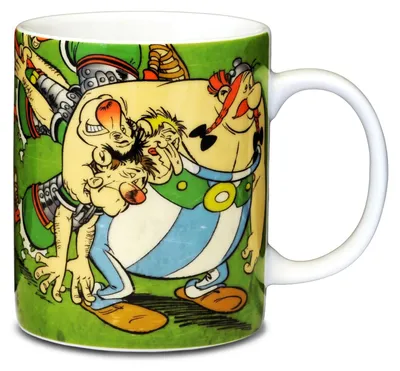 Obrázok produktu pre Šálka s motívom Asterixa a Obelixa s Rímanmi, v darčekovej krabičke (300 ml)