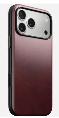Zdjęcie produktu dla Nomad Modern Leather Case, Pokrowiec, Apple, iPhone 17 Pro Max, 17,5 cm (6.9"), Bordowy