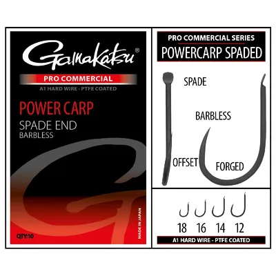 Produktbild von Gamakatsu Pro-C Powercarp Spade A1 PTFE BL Karpfenhaken #12