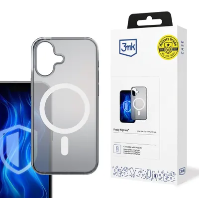 Zdjęcie produktu dla Etui plecki z MagSafe na tył Apple iPhone 16 - 3mk Frosty MagCase White