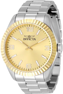 Produktbild von Invicta Specialty 50576 Herrenuhr - Quarzwerk - Edelstahl mit goldenem Zifferblatt - 43 mm