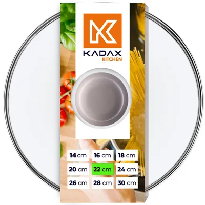 Produktbild von KADAX Glasdeckel mit Silikongriff "Tolfa", hitzebeständiger Kochtopfdeckel, 22 cm