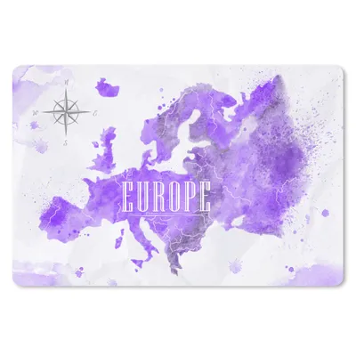 Produktbild von MuchoWow® Mauspad Mousepad Europa - Weltkarte - Farbe 27x18 cm - Mousepads - Maus Mat - Pad - Mausunterlage - Büroartikel - Desk Matten
