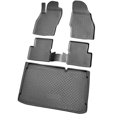 Produktbild von Fußmatten & Kofferraumwanne Set passend für Opel Corsa D, Corsa E | ab 2006> | Passgenau mit Rand