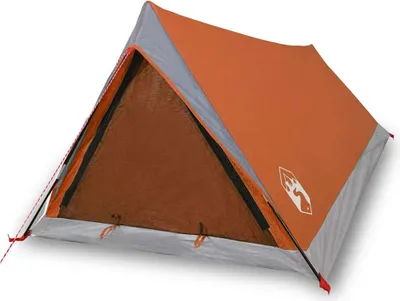 Produktbild von vidaXL Campingzelt 2 Personen Grau und Orange Wasserfest