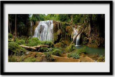 Produktbild von Bild 60x40 MDF-Rahmen Wandkunst Wasserfall Fluss Wald Natur