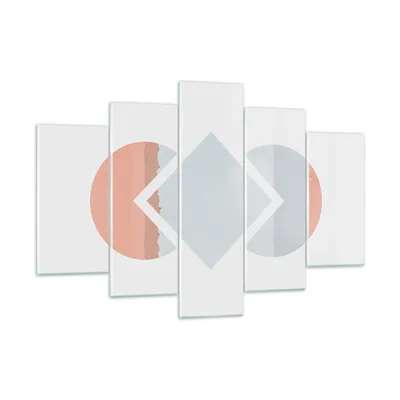Produktbild von Bilder auf glas - 5 Teile - Stück Geometrisch Diamant - 150x100cm - Glasbilder - Wandbilder - Bilder - Wanddekoration aus Glas - Glas Bilder - Wandbild auf Glas - GEA150x100-4690
