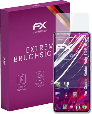 Produktbild von atFoliX FX-Hybrid-Glass Displayfolie kompatibel mit Xiaomi Redmi Note 13 Pro Glasfolie