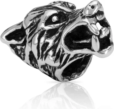 Produktbild von Wikinger Wolf Bartperle Øinnen: 6 mm 925 Sterling Silber Herrenschmuck 4319